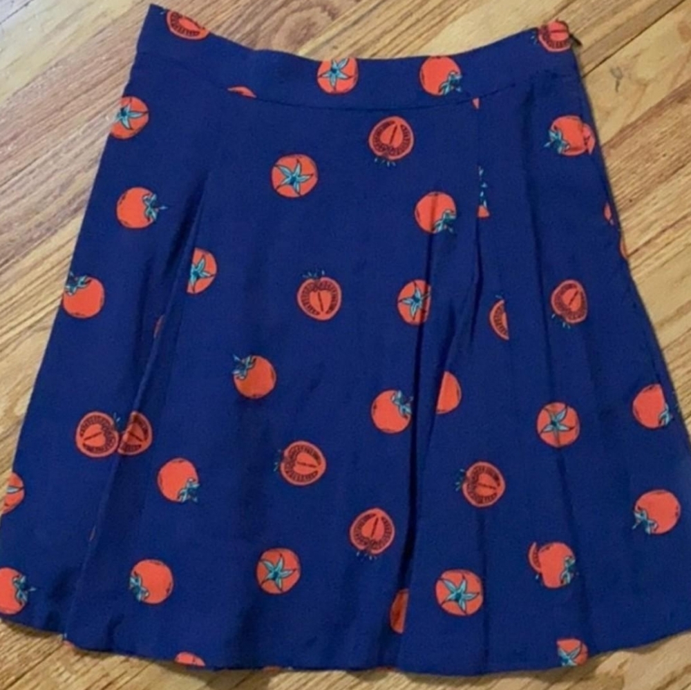 ModCloth Mod Cloth women’s navy blue tomato mini skirt with pockets XL EUC